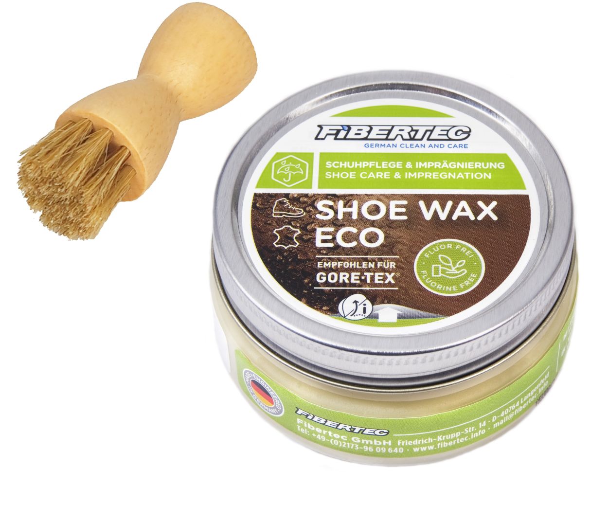 Shoe Care Kit Mini, Shoe Wax Eco + Brush