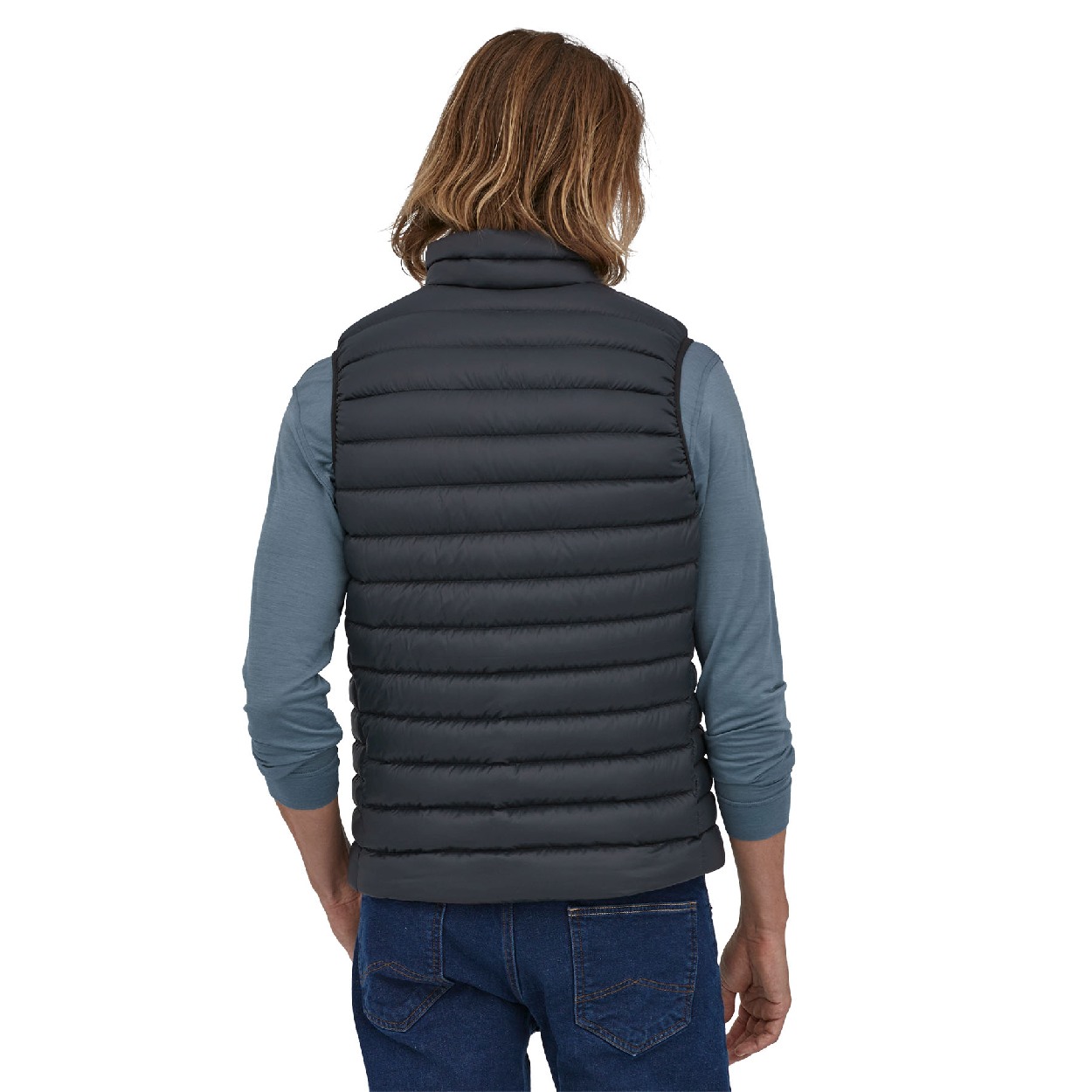 M's Down Sweater Vest, black