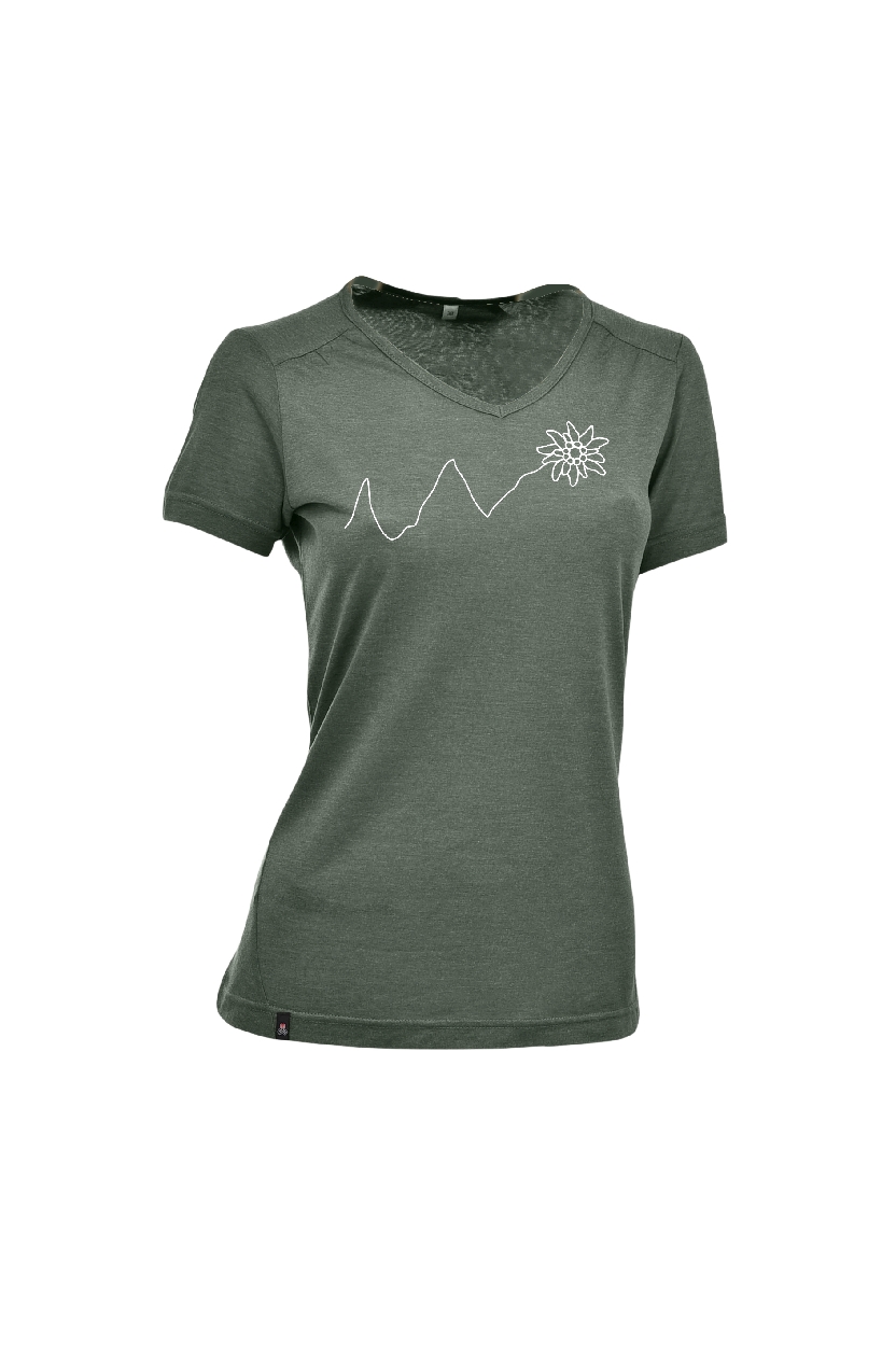 Damen T-Shirt Eifelsteig, dark green