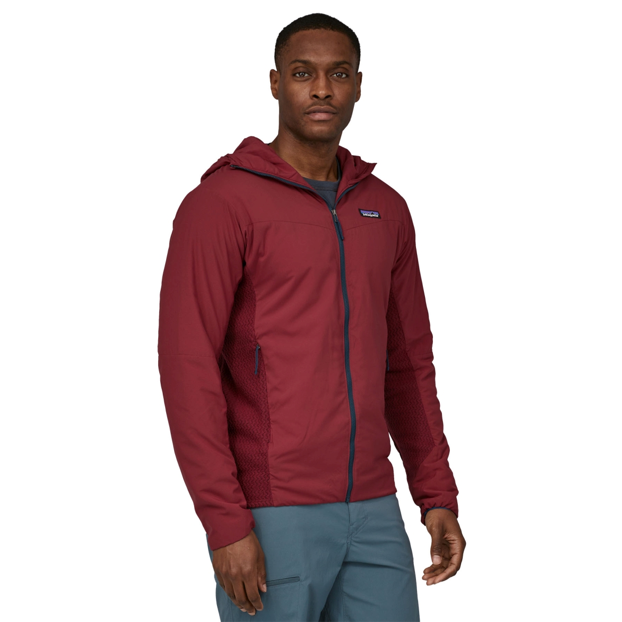 M's Nano-Air Light Hybrid Hoody, wax red