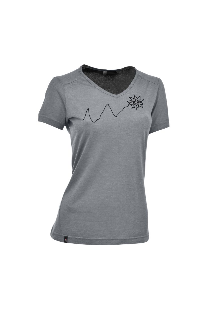 Damen T-Shirt Eifelsteig, light grey
