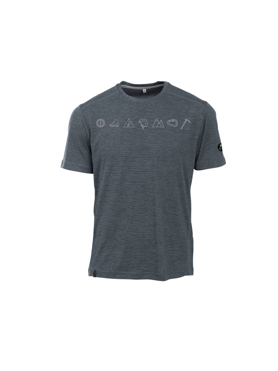 Herren T-Shirt Grinberg fresh, dark grey
