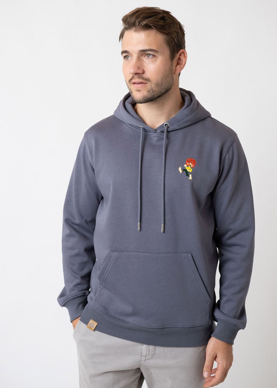 Hoodie "Grantig by nature" v2, graublau