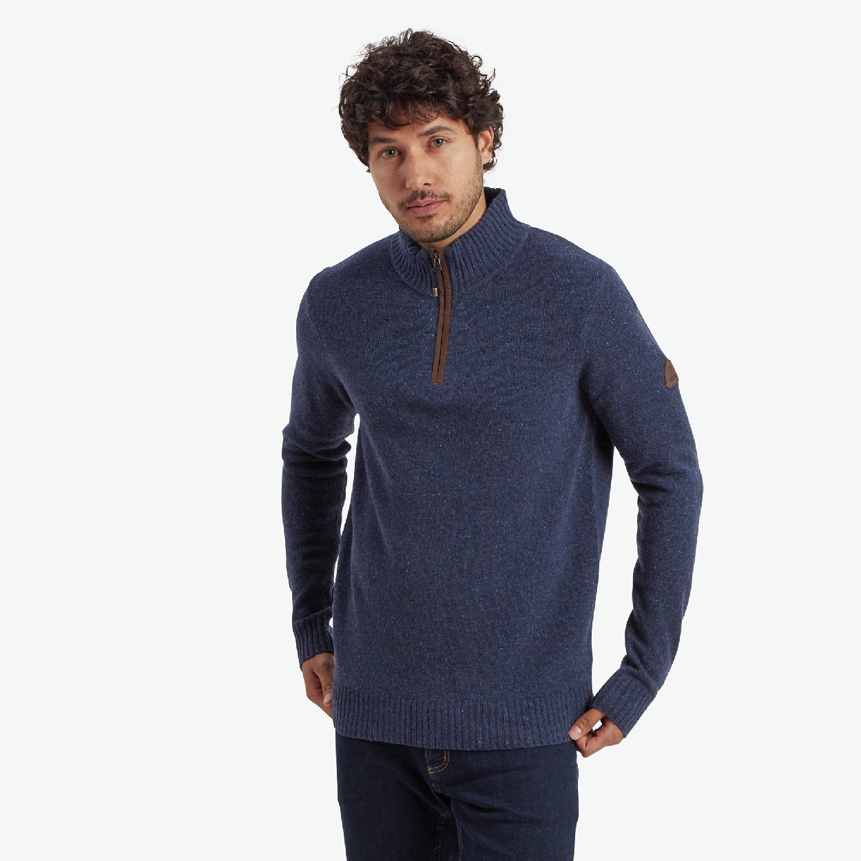 Kangtega Crew 1/4 Zip Sweater, Rathee Blue