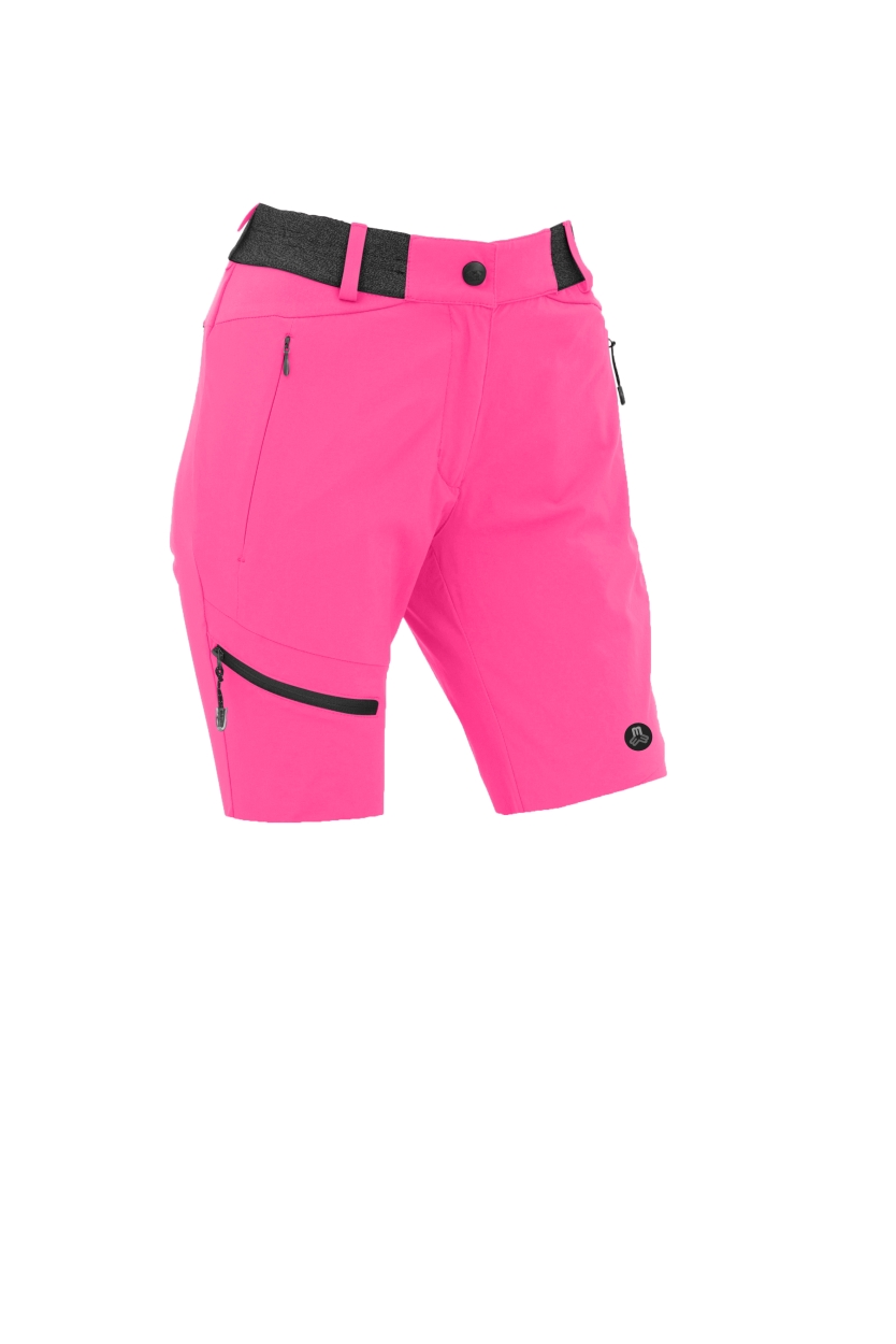 Damen lange Bermuda Täschhorn, neon pink