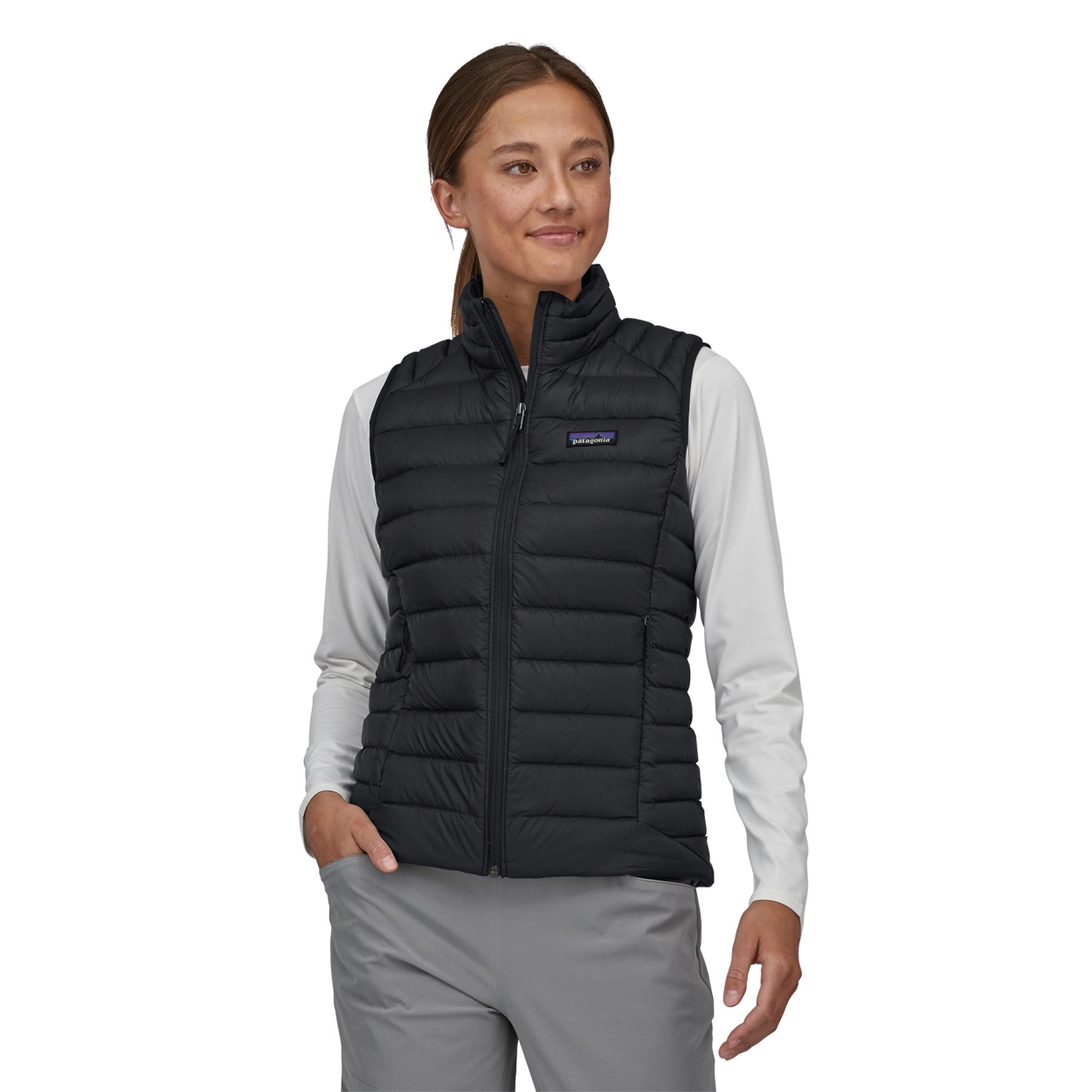 W's Down Sweater Vest, black