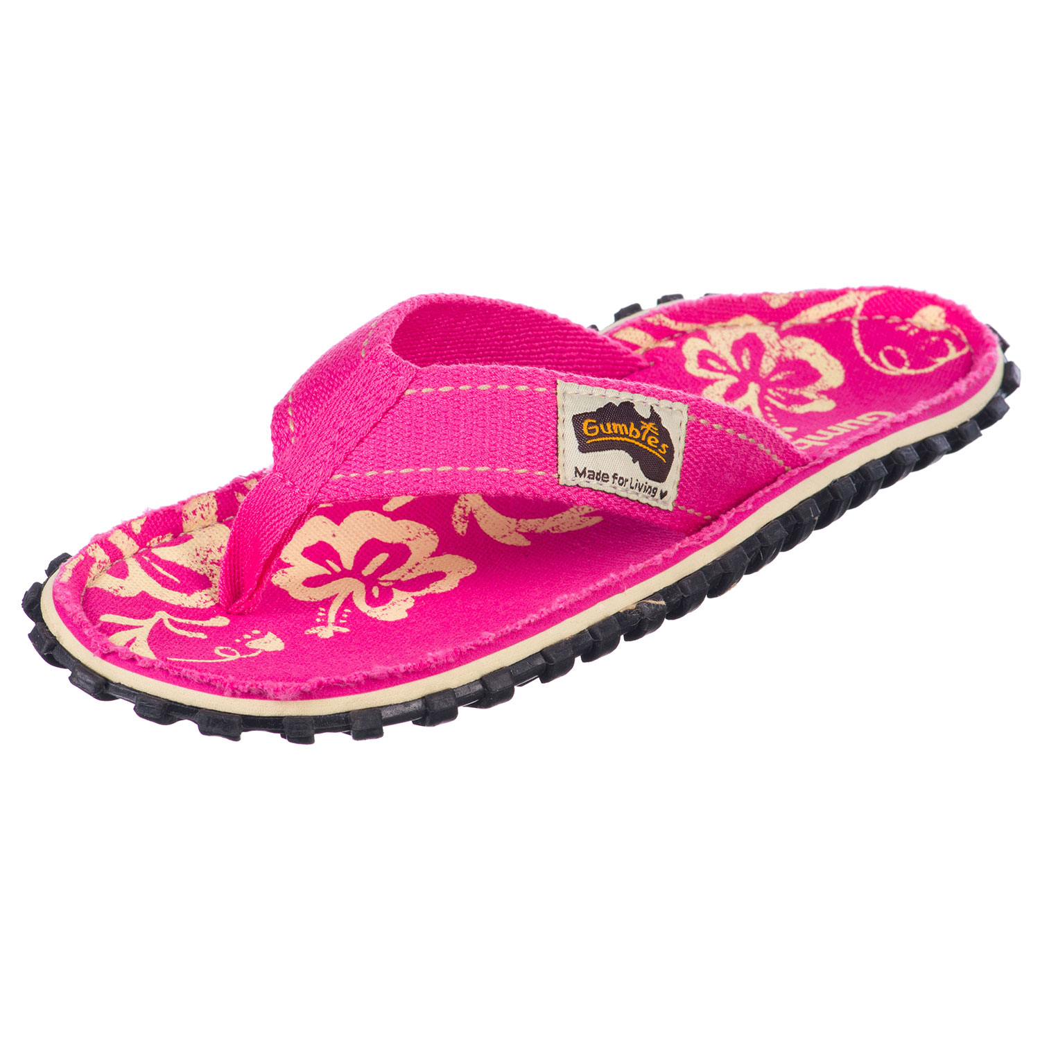Gumbies Australian Shoes, pink hibiscus