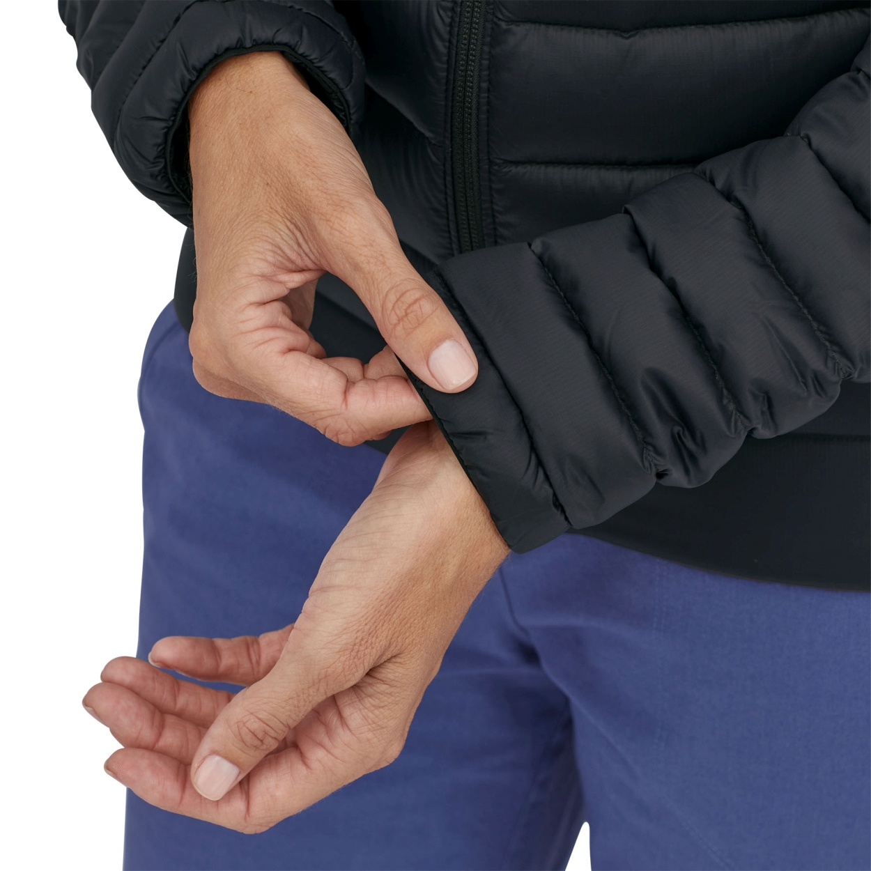 W's Down Sweater Hoody, black