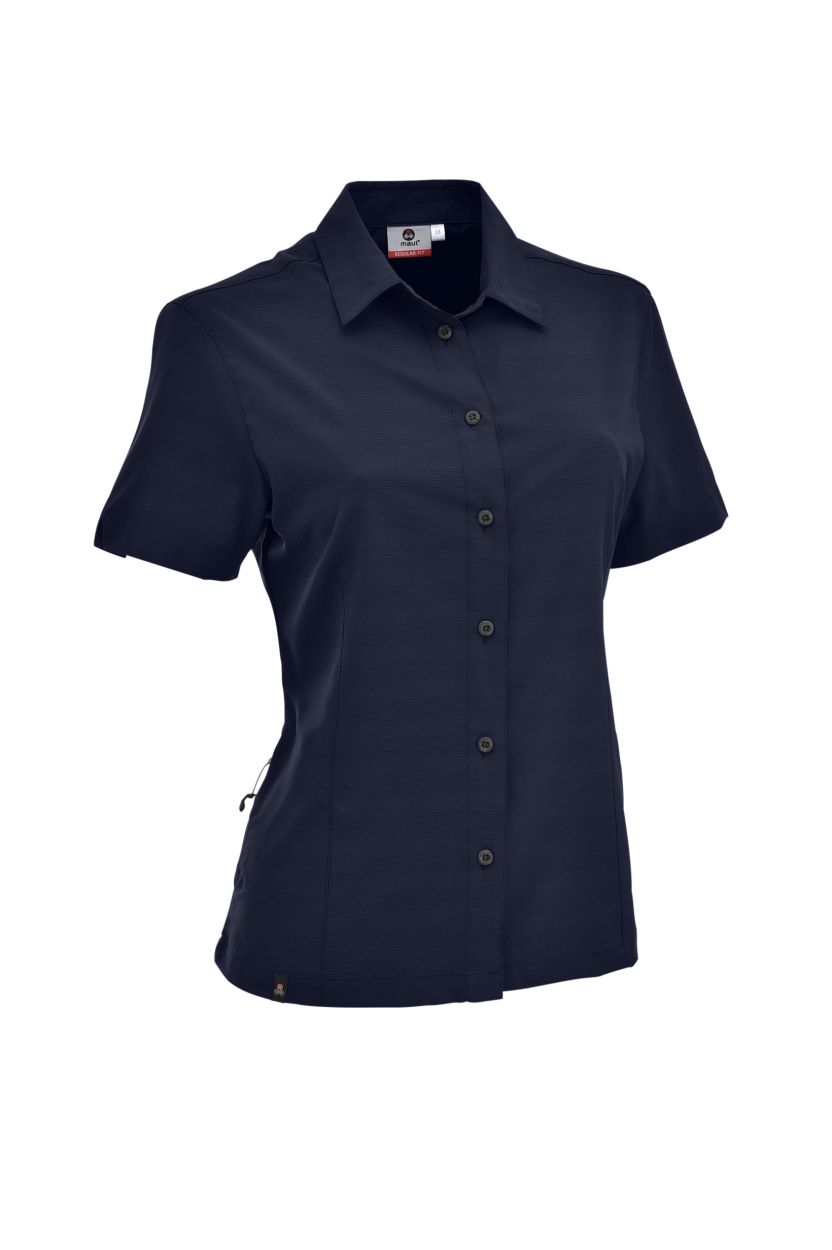 Damen Bluse Halserspitze 5XT, dark blue