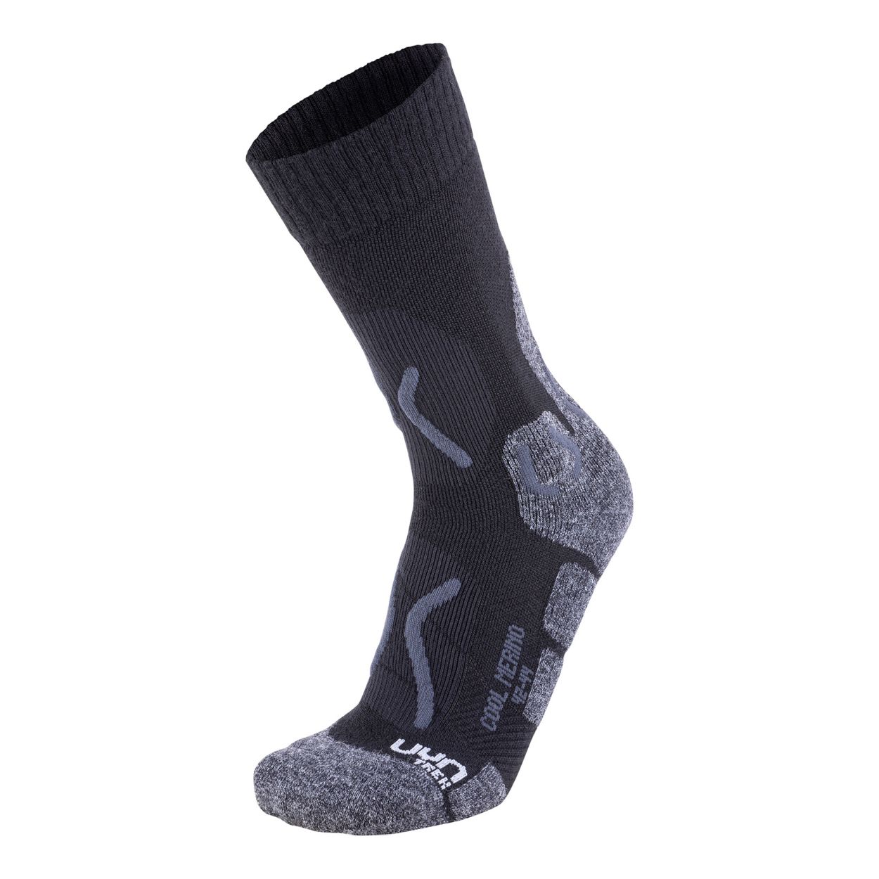 MAN TREKKING COOL MERINO SOCKS,m.grey m/.black