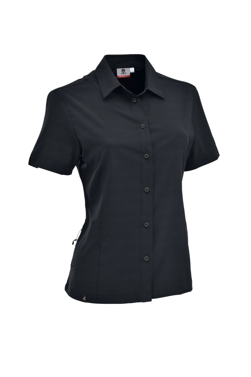 Damen Bluse Halserspitze 5XT, dark grey