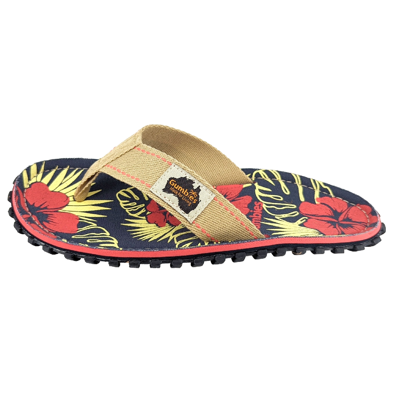 Gumbies Australian Shoes, denim hibiscus