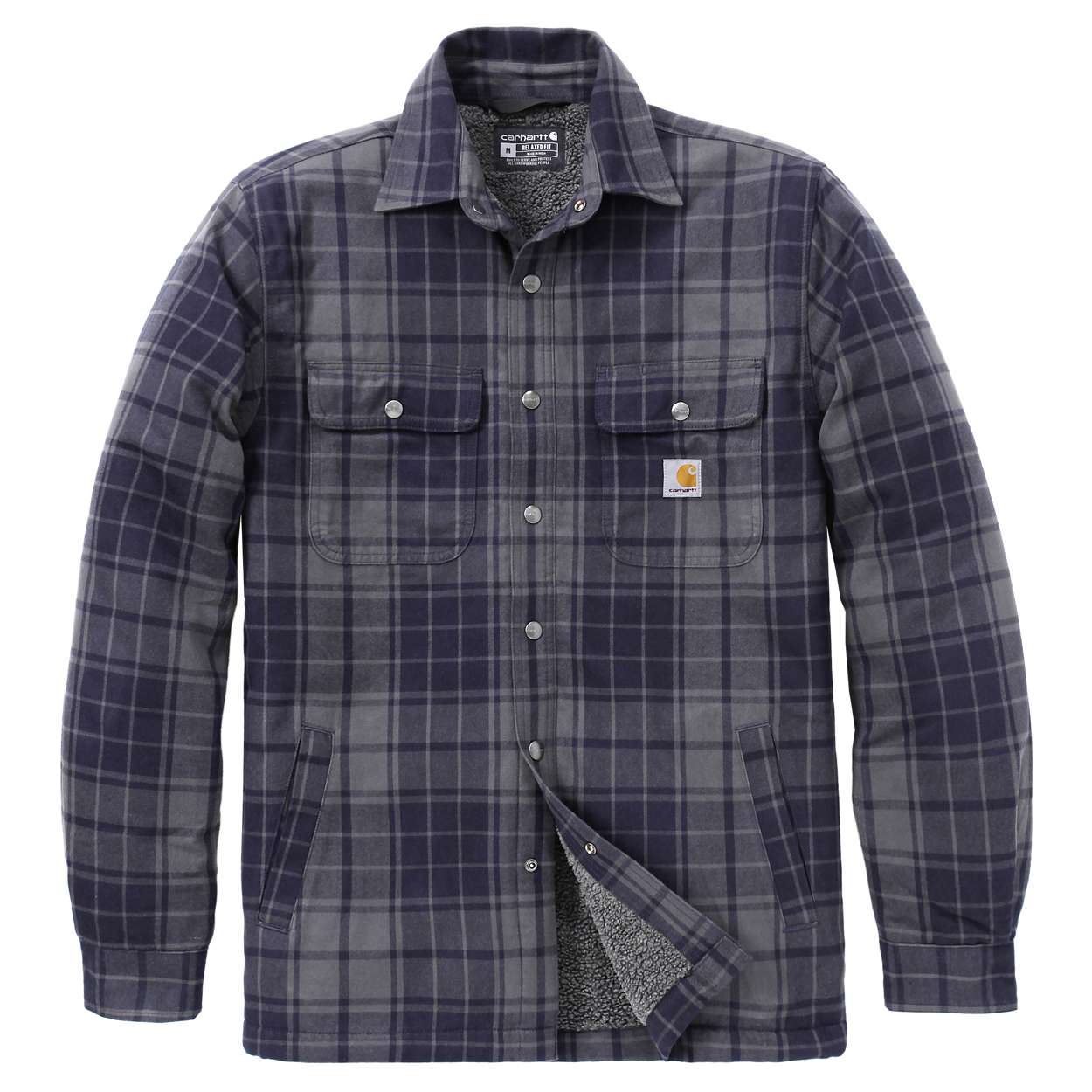 M Hubbard Plaid Shirt Jac, navy/shadow
