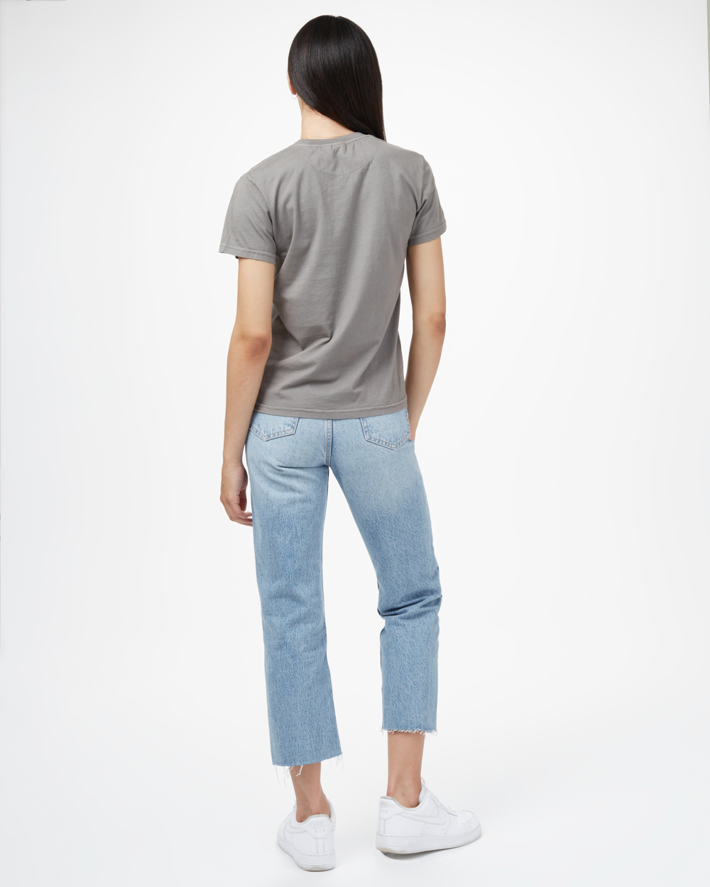 W Natural Dye T-Shirt, granite grey