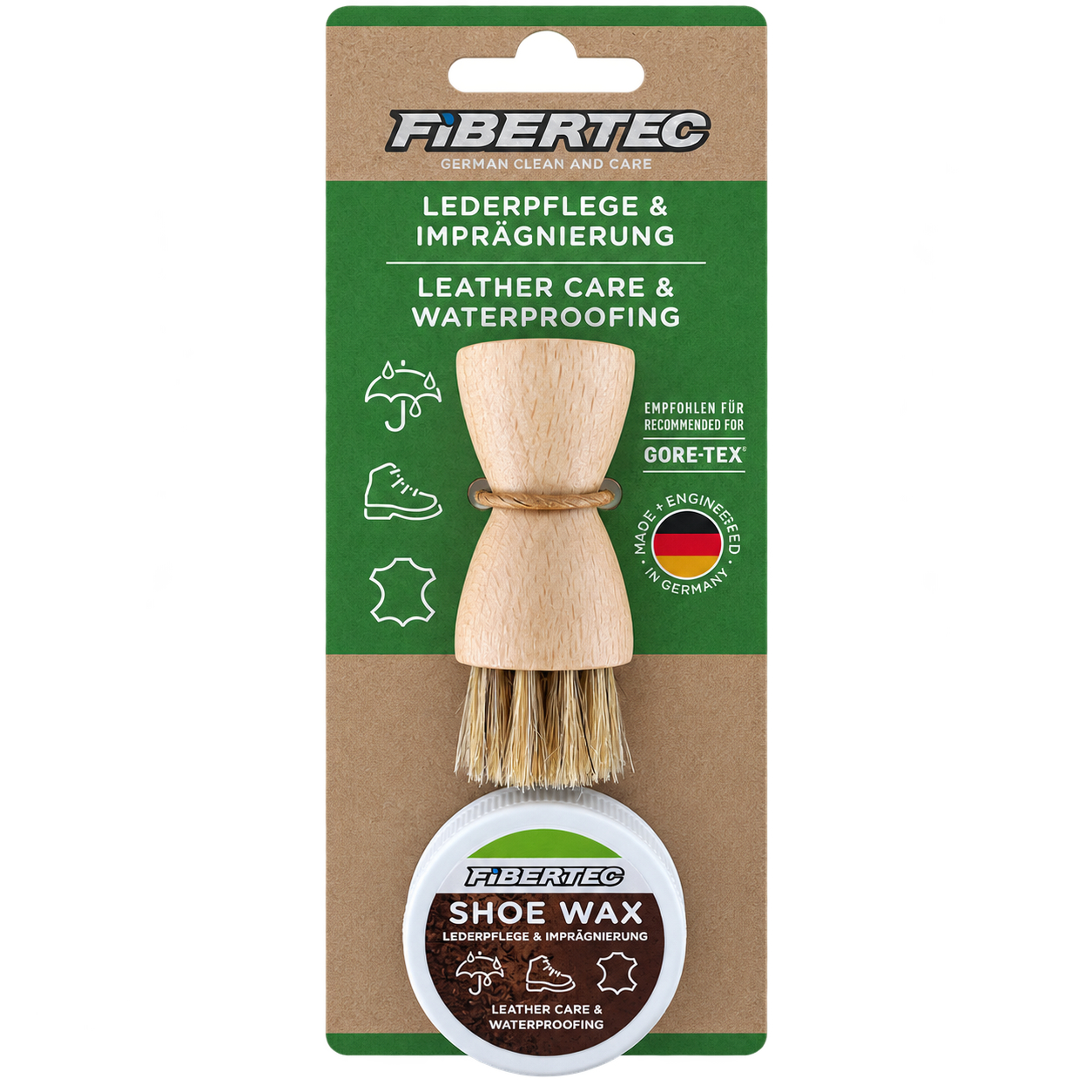 Shoe Care Kit Mini, Shoe Wax Eco + Brush