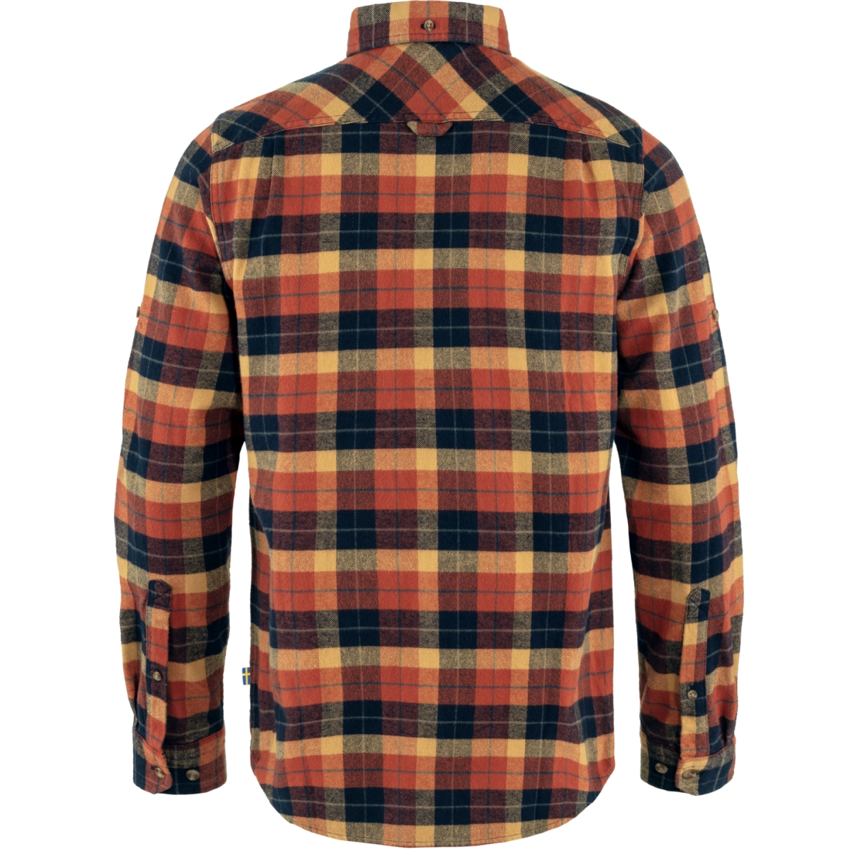 Singi Heavy Flannel Shirt M, autumn leaf/dark navy