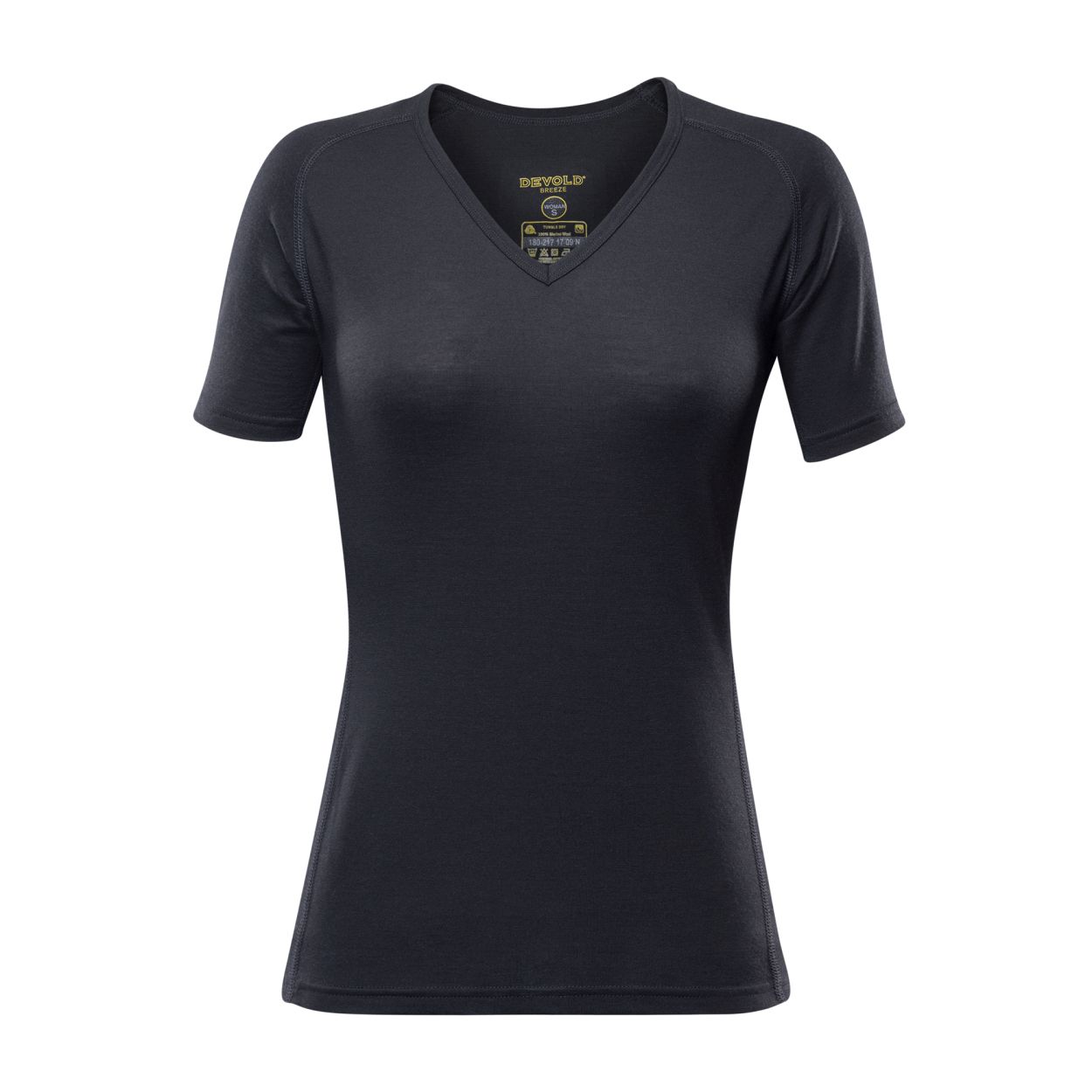 Breeze Woman T-Shirt, V-Neck, black