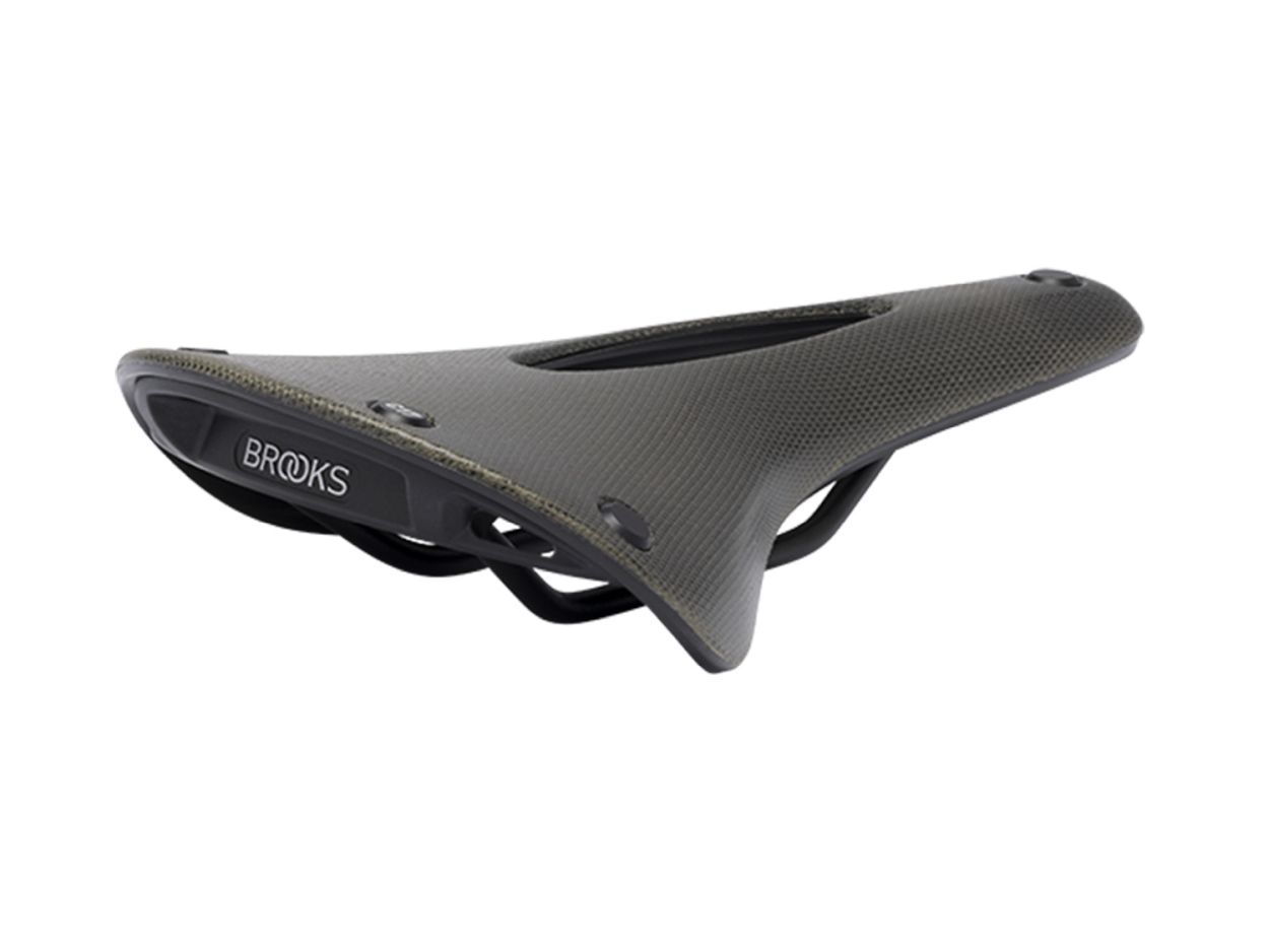 Brooks Saddle C17 Carved, Cambium, Mud Green, Mud