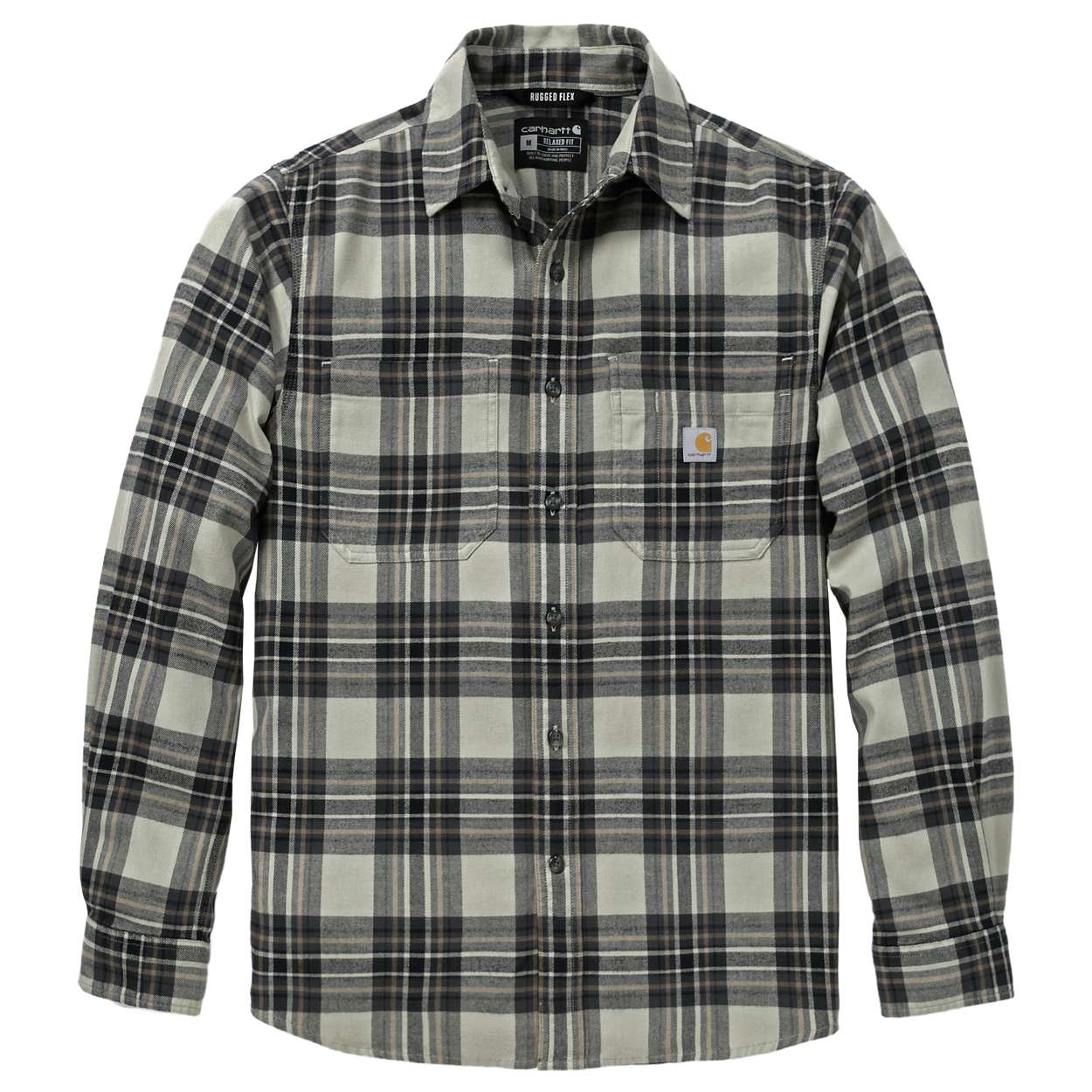 M Hamilton Telaxed LS Plaid Shirt, faded fatigue