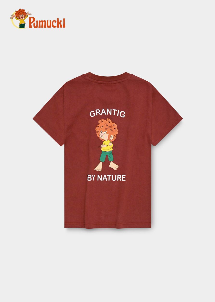 T-Shirt "Grantig by nature" v2, dunkelrot