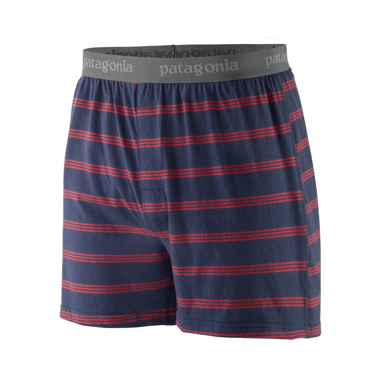 M's Essential Boxers, pier stripe: new navy
