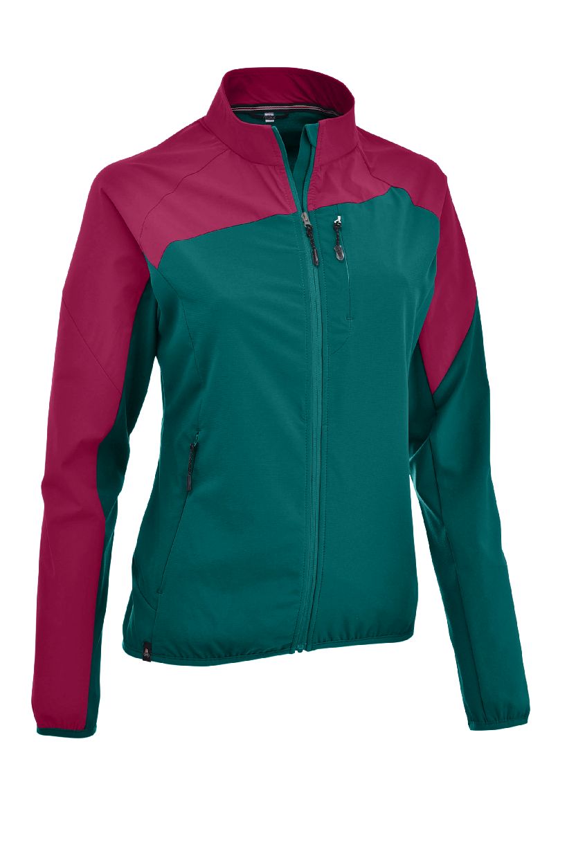 Damen Jacke Kepler Track, petrol gree/light purple