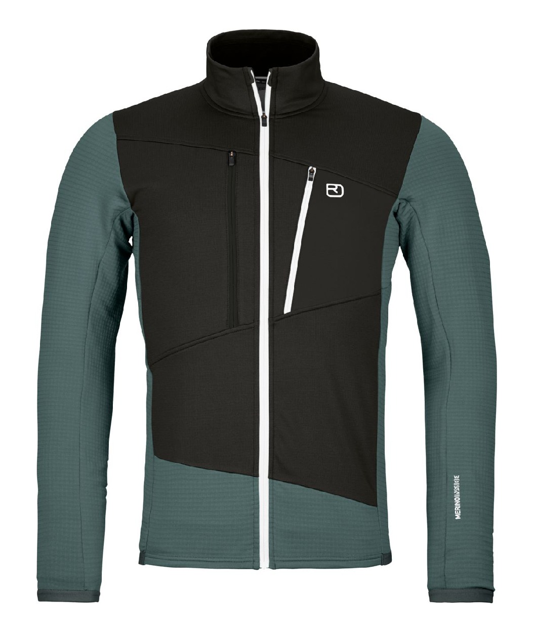 FLEECE GRID JACKET M, dark arctic grey