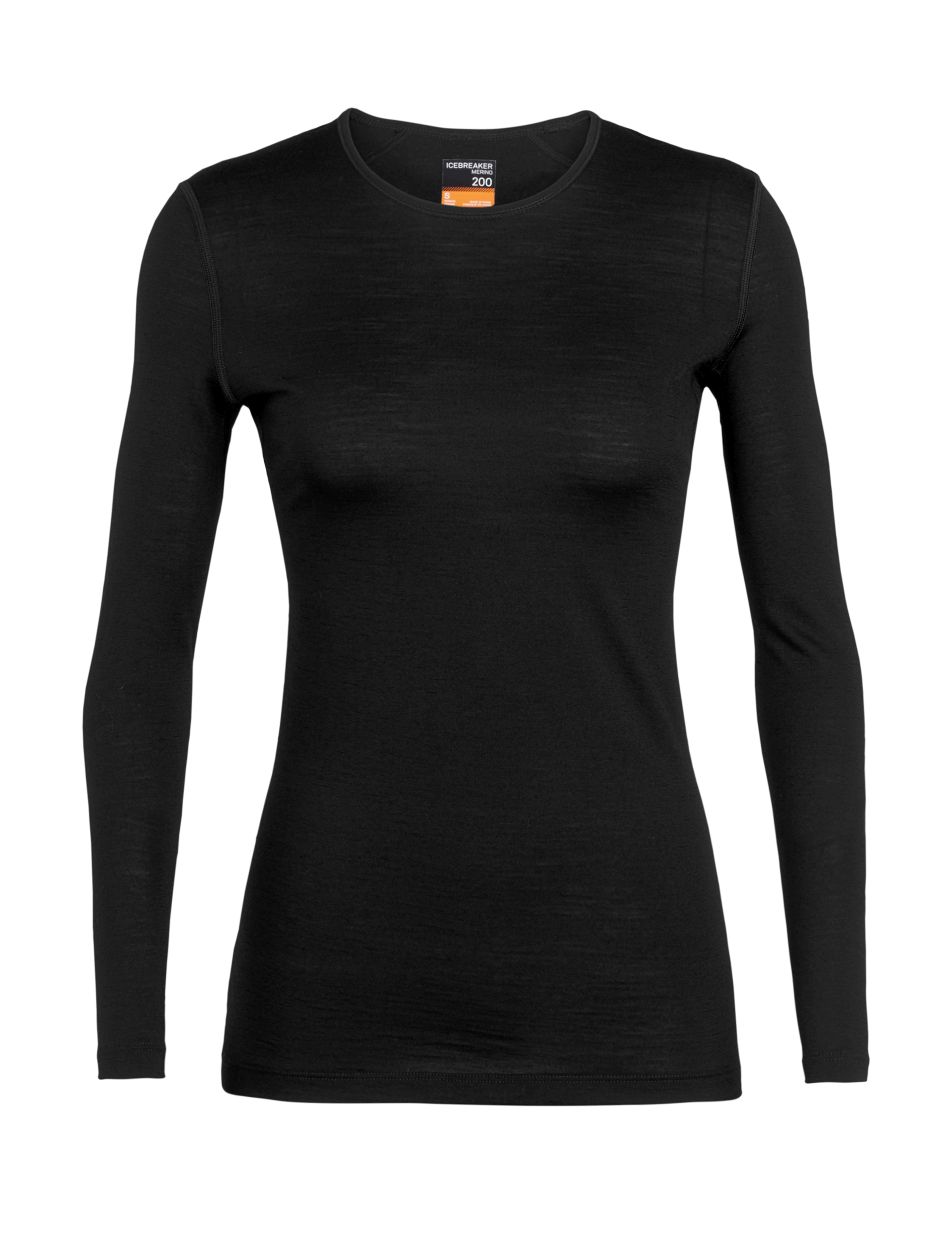 Wmns 200 Oasis LS Crewe, black