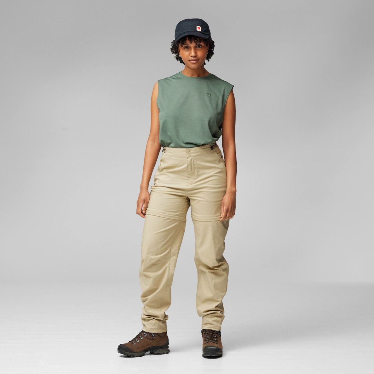 Abisko Hike Zip-off Trousers W, fossil