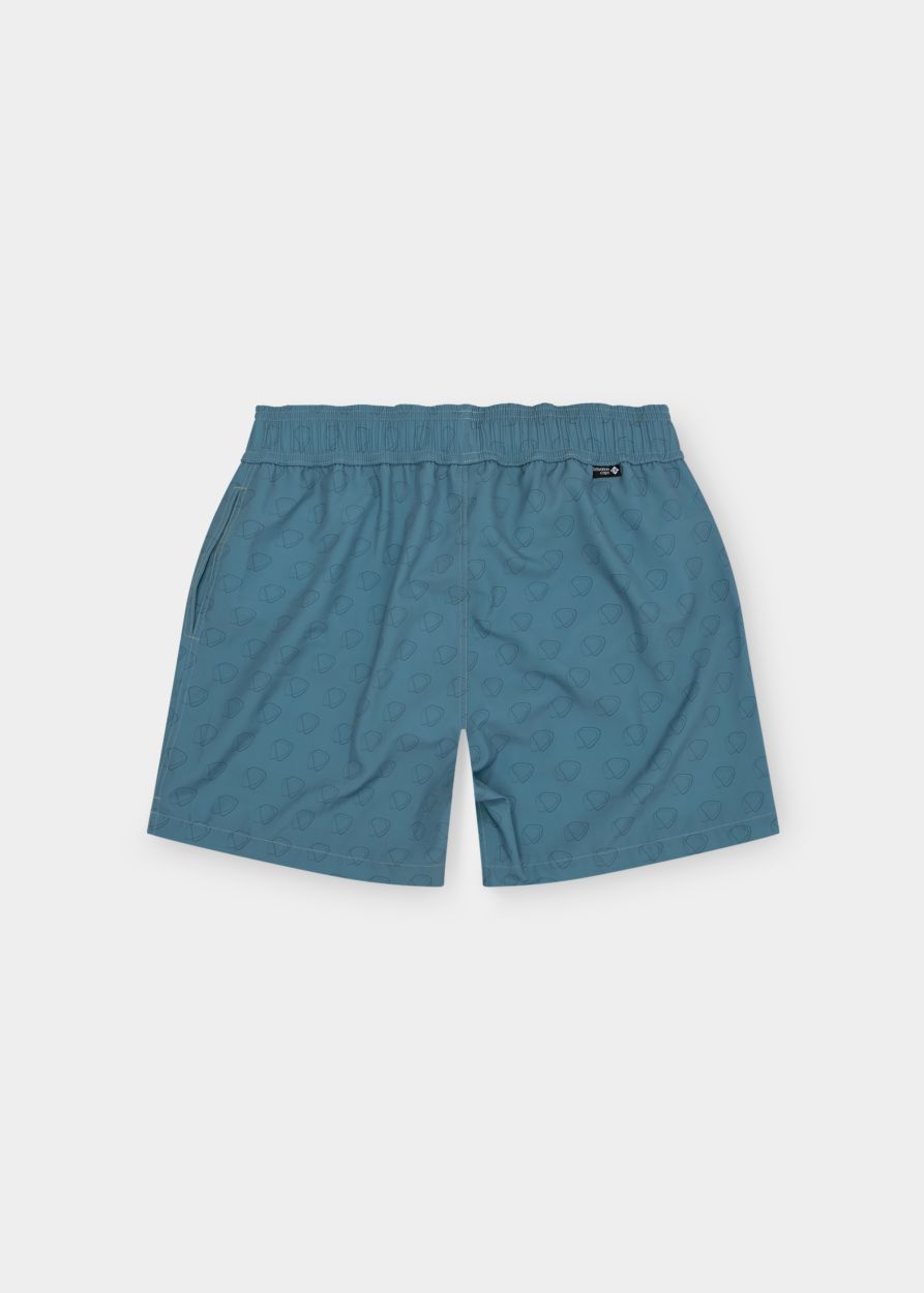 Badehose "Pumuckl surft", graublau