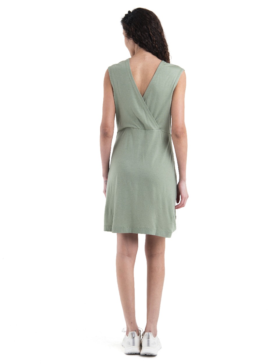 Womens Granary Sleeveless V Neck Dress,