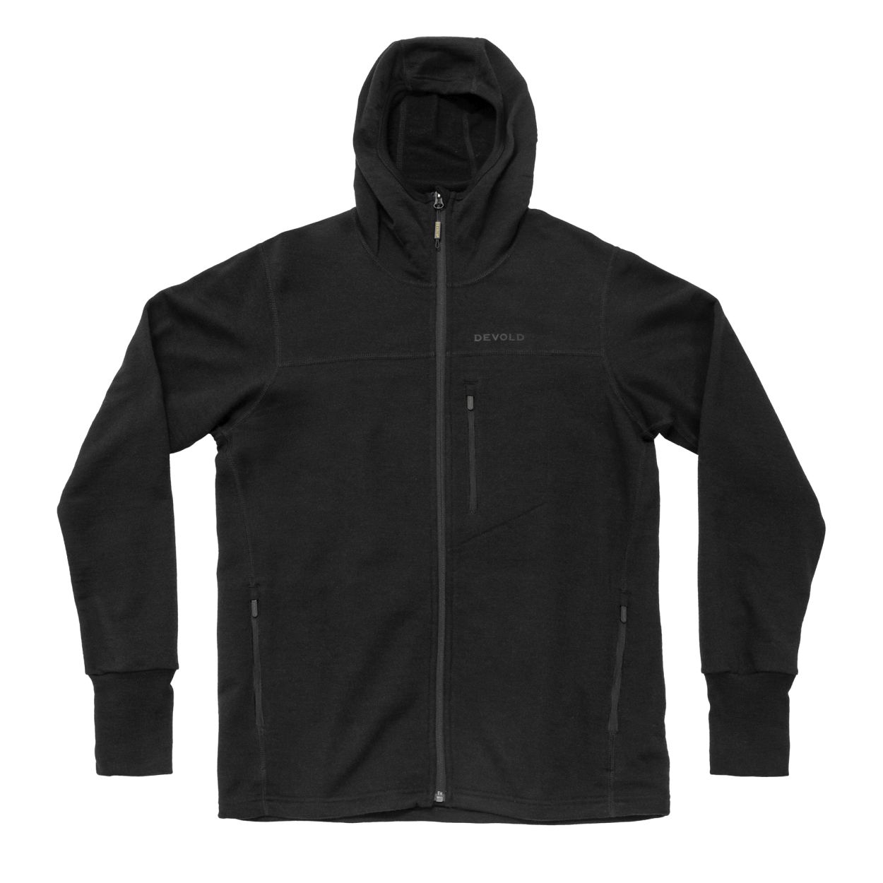 Explorer Merino Hooded Jkt Man, black