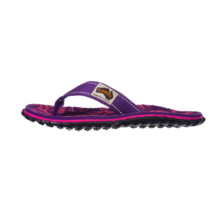Gumbies Australian Shoes, purple hibiscus