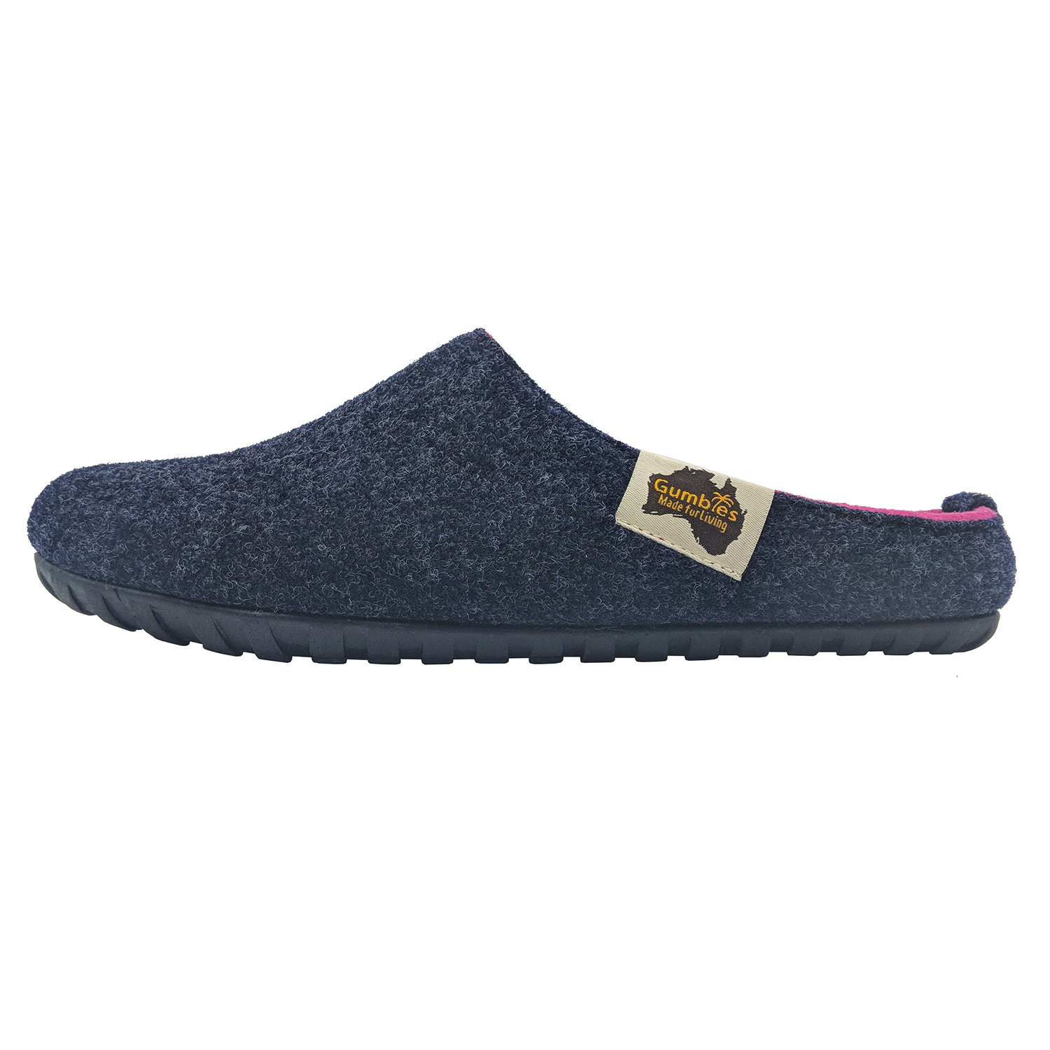 Gumbies Outback Slipper, navy/pink