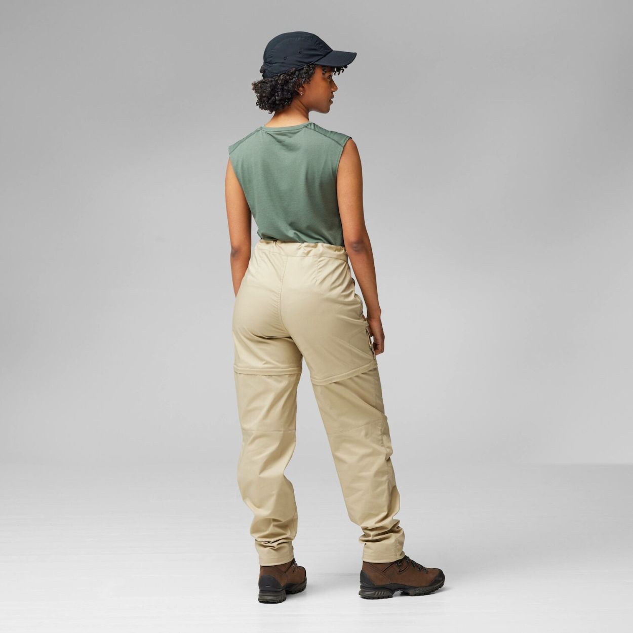 Abisko Hike Zip-off Trousers W, fossil