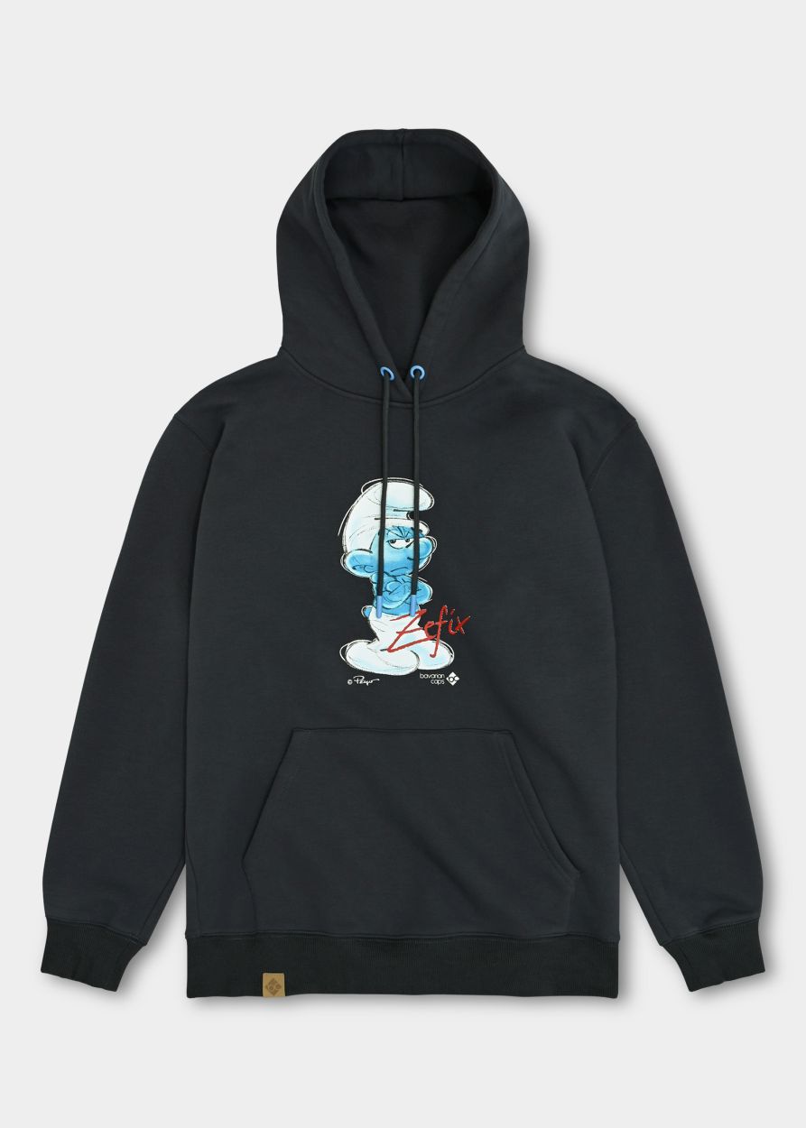 Hoodie "Muffi, Zefix" dunkelgrau