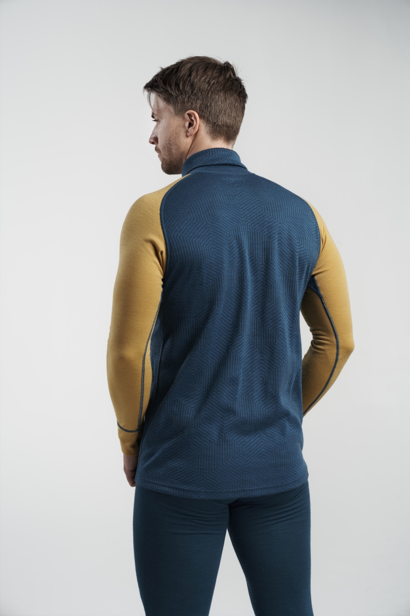 Duo Active Merino 205 Z.Neck Man, flood/arowwood