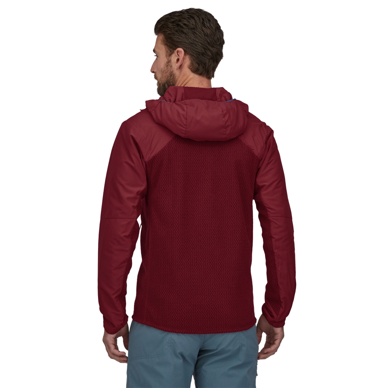 M's Nano-Air Light Hybrid Hoody, wax red