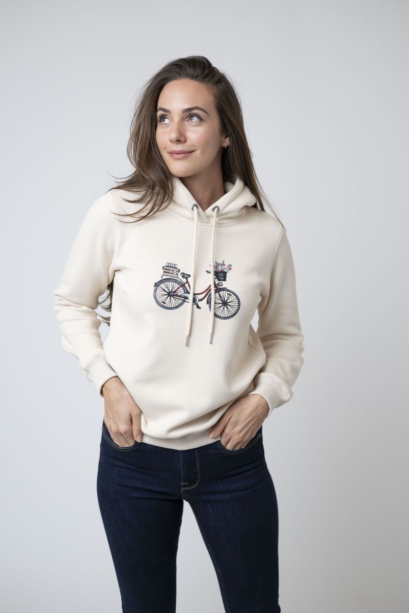 Hoodie "Expresslieferdienst Damen", beige
