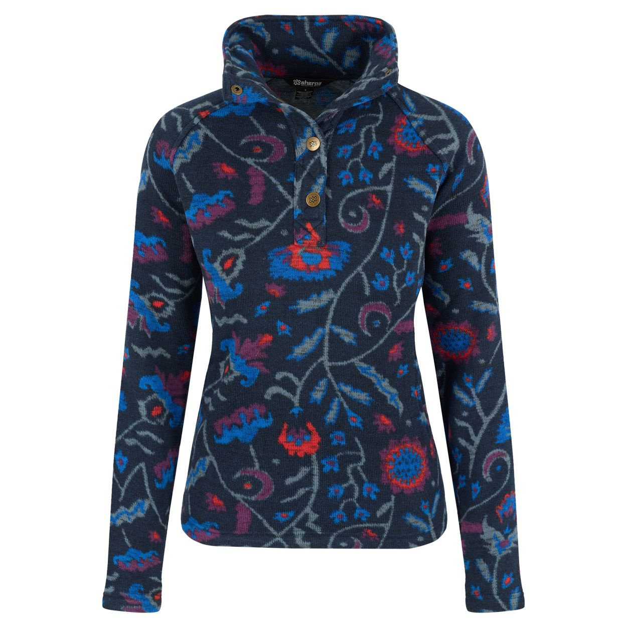 BHUTAN PULLOVER, Rathee Blue Floral