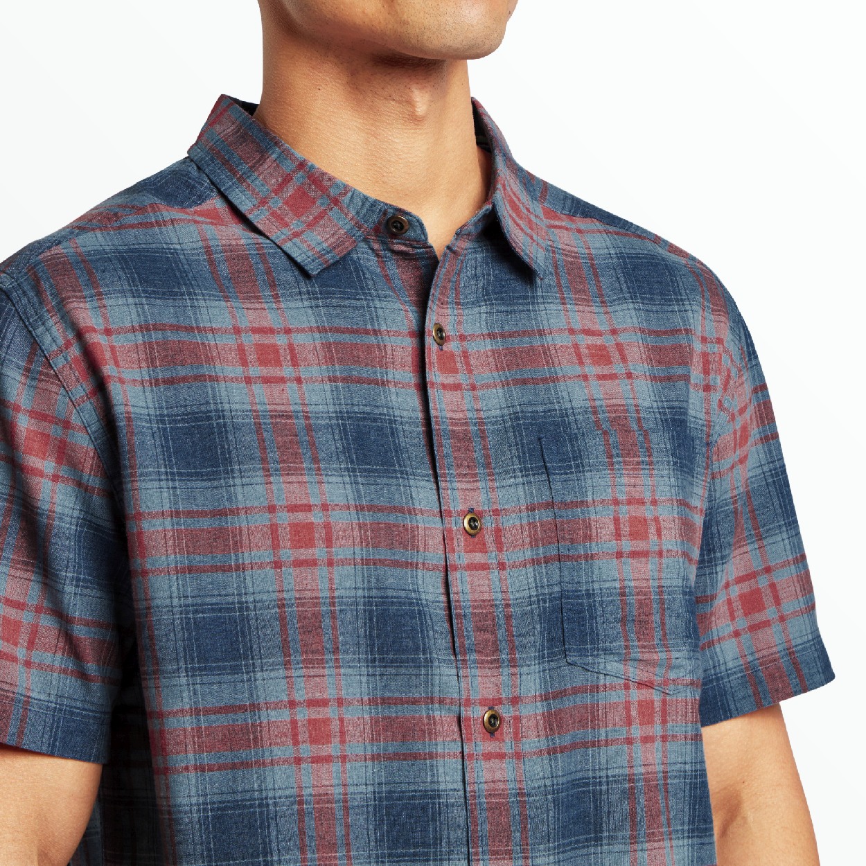 Flaneel Plaid SS Shirt, Neelo Blue